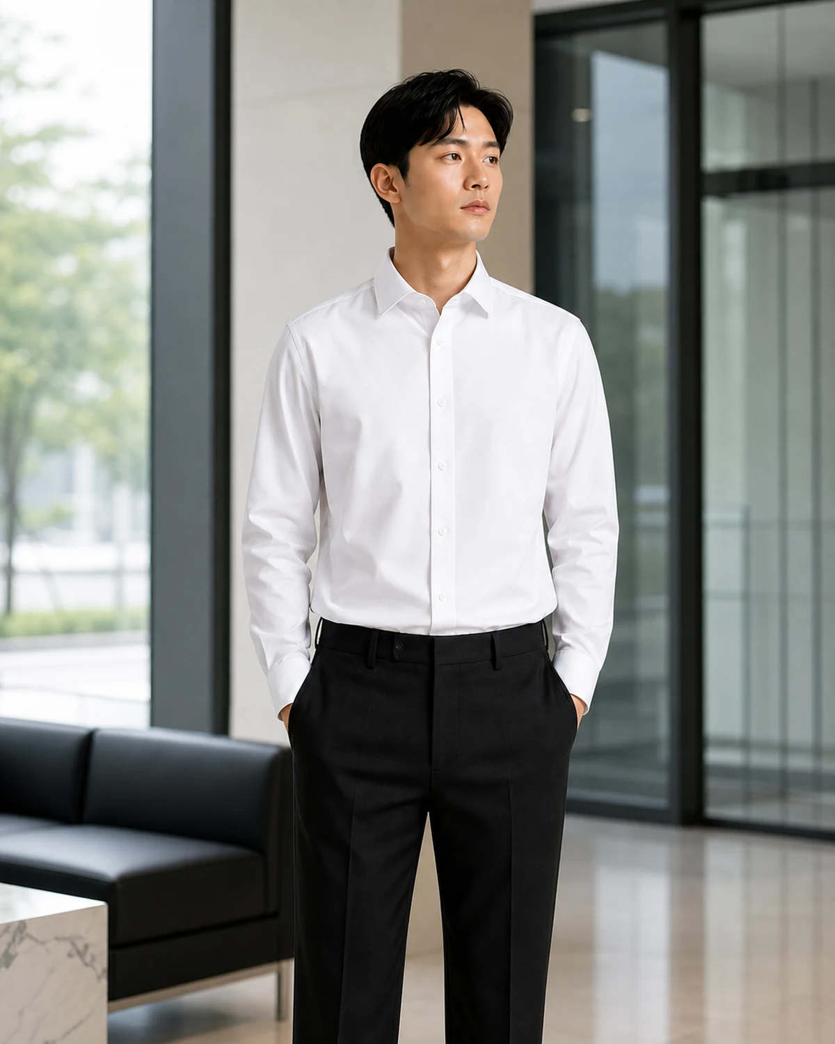 링클프리 드레스 셔츠