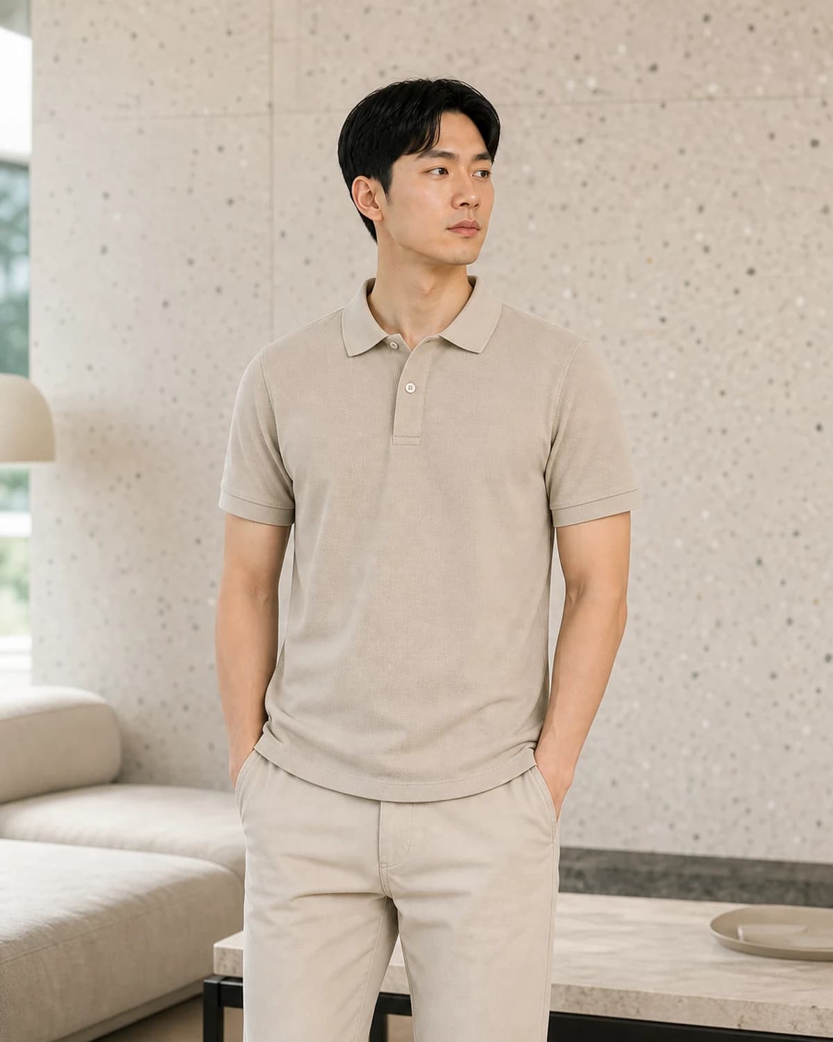 슬림핏 폴로 셔츠