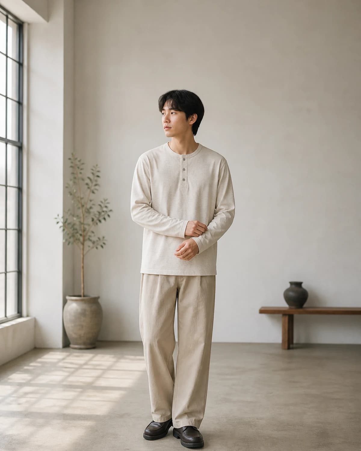 헨리넥 티셔츠